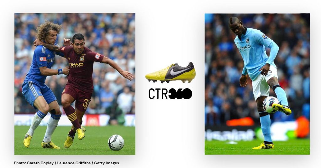 Chuteira-Nike-CTR360-amarela-David-Luiz-tevez-e-balotelli.