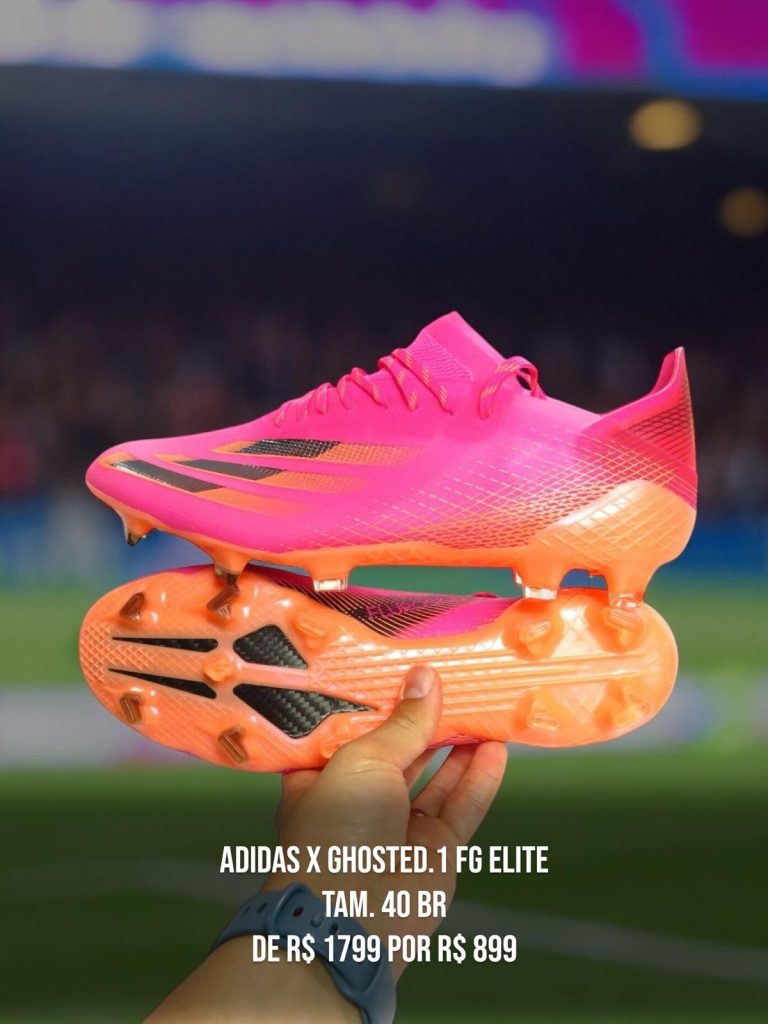 Chuteira Adidas X Ghosted.1 Fg Rosa - Tam. 40 BR