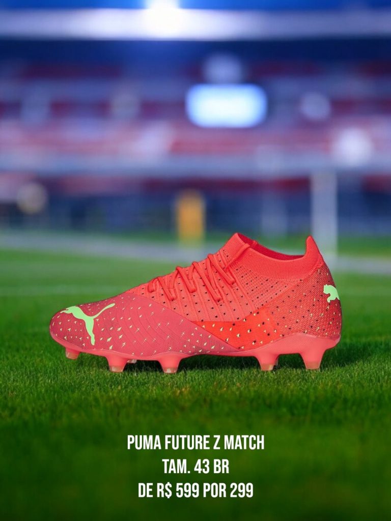 Chuteira-Puma-Future-Z-Match-FG-vermelha-laranja