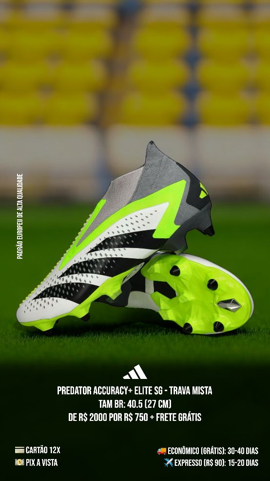 chuteira adidas predator accuracy.1 sg branca