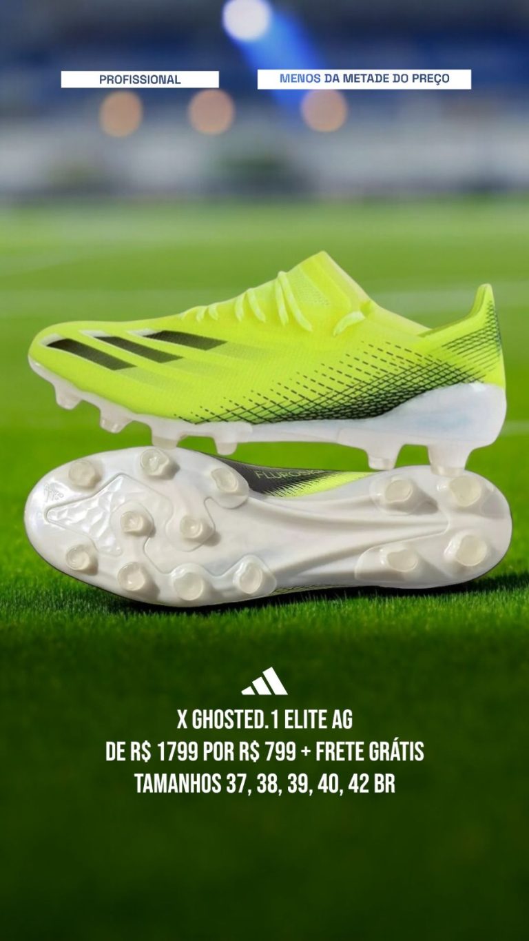 chutira adidas x ghosted.1 ag amarela